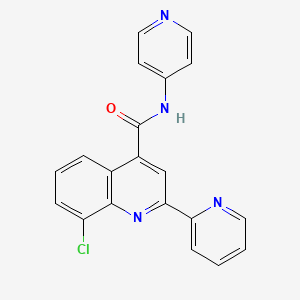 8-chloro-2-(pyridin-2-yl)-N-(pyridin-4-yl)quinoline-4-carboxamide