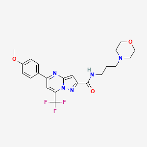 5-(4-methoxyphenyl)-N-[3-(morpholin-4-yl)propyl]-7-(trifluoromethyl)pyrazolo[1,5-a]pyrimidine-2-carboxamide