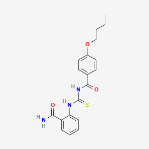 4-butoxy-N-[(2-carbamoylphenyl)carbamothioyl]benzamide