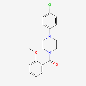 molecular formula C18H19ClN2O2 B4813694 [4-(4-CHLOROPHENYL)PIPERAZINO](2-METHOXYPHENYL)METHANONE 