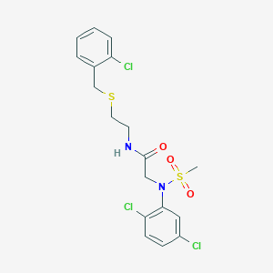 N-{2-[(2-chlorobenzyl)sulfanyl]ethyl}-N~2~-(2,5-dichlorophenyl)-N~2~-(methylsulfonyl)glycinamide