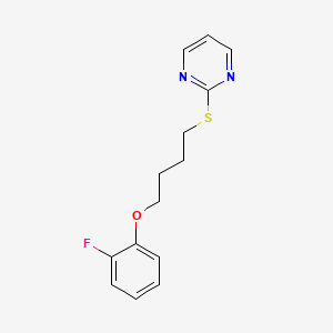 molecular formula C14H15FN2OS B4813800 2-{[4-(2-fluorophenoxy)butyl]thio}pyrimidine 