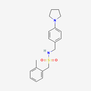 molecular formula C19H24N2O2S B4813806 1-(2-METHYLPHENYL)-N-{[4-(PYRROLIDIN-1-YL)PHENYL]METHYL}METHANESULFONAMIDE 