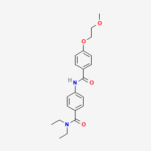 N-{4-[(diethylamino)carbonyl]phenyl}-4-(2-methoxyethoxy)benzamide