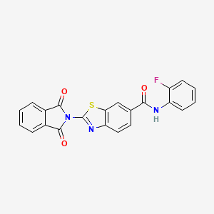 2-(1,3-dioxoisoindol-2-yl)-N-(2-fluorophenyl)-1,3-benzothiazole-6-carboxamide