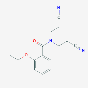 molecular formula C15H17N3O2 B4813856 N,N-bis(2-cyanoethyl)-2-ethoxybenzamide 