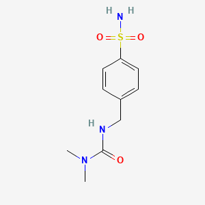 molecular formula C10H15N3O3S B4813864 3,3-DIMETHYL-1-[(4-SULFAMOYLPHENYL)METHYL]UREA 