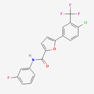 5-[4-chloro-3-(trifluoromethyl)phenyl]-N-(3-fluorophenyl)-2-furamide