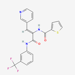 molecular formula C20H14F3N3O2S B4813898 N-[2-(3-pyridinyl)-1-({[3-(trifluoromethyl)phenyl]amino}carbonyl)vinyl]-2-thiophenecarboxamide 