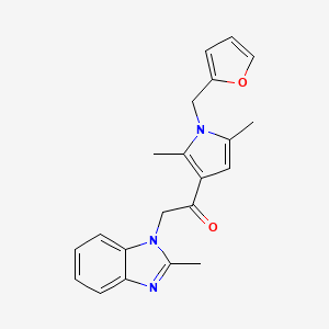 1-[1-(2-furylmethyl)-2,5-dimethyl-1H-pyrrol-3-yl]-2-(2-methyl-1H-benzimidazol-1-yl)ethanone