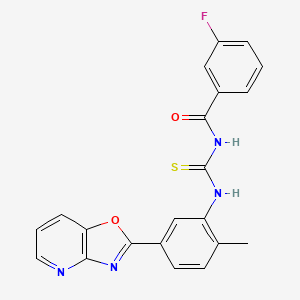 1-(3-FLUOROBENZOYL)-3-(2-METHYL-5-{[1,3]OXAZOLO[4,5-B]PYRIDIN-2-YL}PHENYL)THIOUREA