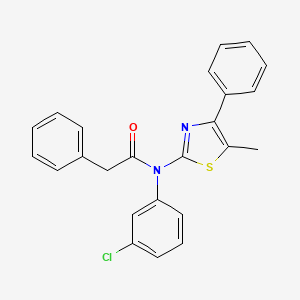 N-(3-chlorophenyl)-N-(5-methyl-4-phenyl-1,3-thiazol-2-yl)-2-phenylacetamide