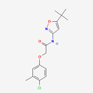 molecular formula C16H19ClN2O3 B4813953 N-(5-tert-butyl-1,2-oxazol-3-yl)-2-(4-chloro-3-methylphenoxy)acetamide 