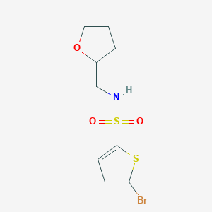 molecular formula C9H12BrNO3S2 B481397 5-bromo-N-(2-oxolanylmethyl)-2-thiophenesulfonamide CAS No. 403827-30-5