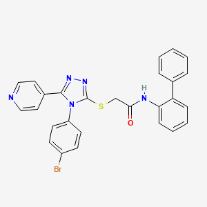 molecular formula C27H20BrN5OS B4813980 N-(biphenyl-2-yl)-2-{[4-(4-bromophenyl)-5-(pyridin-4-yl)-4H-1,2,4-triazol-3-yl]sulfanyl}acetamide CAS No. 477330-39-5