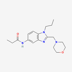 N-{2-[(Morpholin-4-YL)methyl]-1-propyl-1H-1,3-benzodiazol-5-YL}propanamide