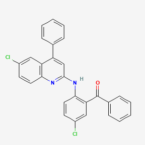 [5-Chloro-2-(6-chloro-4-phenyl-quinolin-2-ylamino)-phenyl]-phenyl-methanone