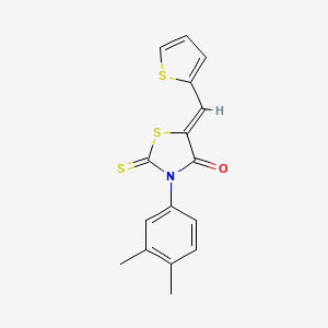 3-(3,4-dimethylphenyl)-5-(2-thienylmethylene)-2-thioxo-1,3-thiazolidin-4-one