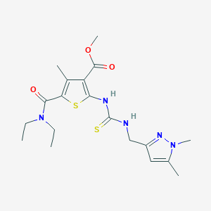 methyl 5-[(diethylamino)carbonyl]-2-[({[(1,5-dimethyl-1H-pyrazol-3-yl)methyl]amino}carbonothioyl)amino]-4-methyl-3-thiophenecarboxylate