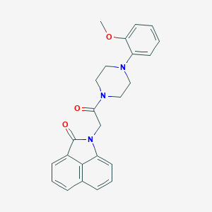 molecular formula C24H23N3O3 B481401 1-{2-[4-(2-methoxyphenyl)-1-piperazinyl]-2-oxoethyl}benzo[cd]indol-2(1H)-one CAS No. 723736-82-1