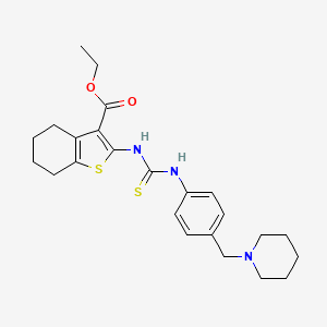 ethyl 2-[({[4-(1-piperidinylmethyl)phenyl]amino}carbonothioyl)amino]-4,5,6,7-tetrahydro-1-benzothiophene-3-carboxylate