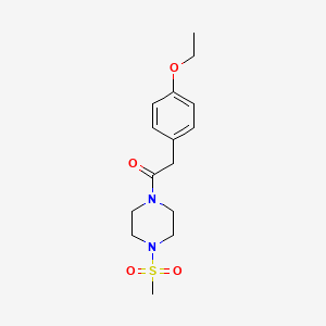 2-(4-ETHOXYPHENYL)-1-[4-(METHYLSULFONYL)PIPERAZINO]-1-ETHANONE