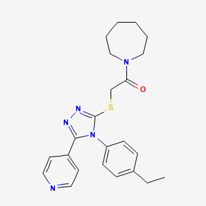 1-({[4-(4-ethylphenyl)-5-(4-pyridinyl)-4H-1,2,4-triazol-3-yl]thio}acetyl)azepane