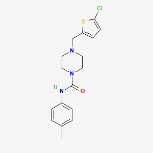 4-[(5-chlorothiophen-2-yl)methyl]-N-(4-methylphenyl)piperazine-1-carboxamide