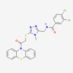 3,4-dichloro-N-[(4-methyl-5-{[2-oxo-2-(10H-phenothiazin-10-yl)ethyl]sulfanyl}-4H-1,2,4-triazol-3-yl)methyl]benzamide