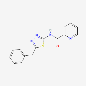 molecular formula C15H12N4OS B4814088 N-[(2E)-5-benzyl-1,3,4-thiadiazol-2(3H)-ylidene]pyridine-2-carboxamide 