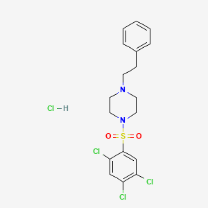 1-(2-phenylethyl)-4-[(2,4,5-trichlorophenyl)sulfonyl]piperazine hydrochloride