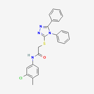 N-(3-chloro-4-methylphenyl)-2-[(4,5-diphenyl-4H-1,2,4-triazol-3-yl)sulfanyl]acetamide