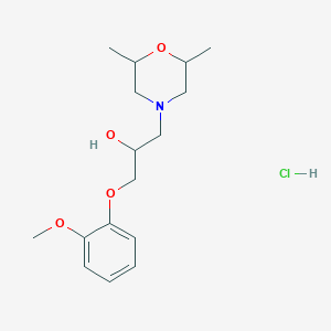 molecular formula C16H26ClNO4 B4814118 1-(2,6-dimethylmorpholin-4-yl)-3-(2-methoxyphenoxy)propan-2-ol hydrochloride 