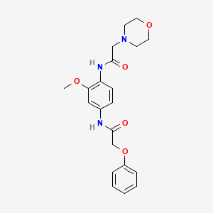 molecular formula C21H25N3O5 B4814124 N-{2-methoxy-4-[(phenoxyacetyl)amino]phenyl}-2-(morpholin-4-yl)acetamide 