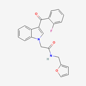 2-[3-(2-fluorobenzoyl)-1H-indol-1-yl]-N-(2-furylmethyl)acetamide