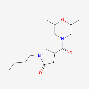 molecular formula C15H26N2O3 B4814156 1-butyl-4-[(2,6-dimethylmorpholin-4-yl)carbonyl]pyrrolidin-2-one 