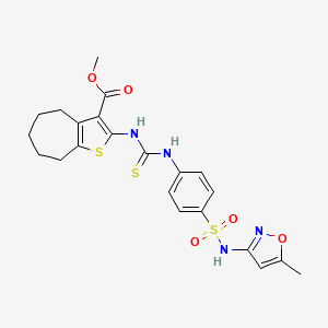 methyl 2-({[(4-{[(5-methyl-3-isoxazolyl)amino]sulfonyl}phenyl)amino]carbonothioyl}amino)-5,6,7,8-tetrahydro-4H-cyclohepta[b]thiophene-3-carboxylate