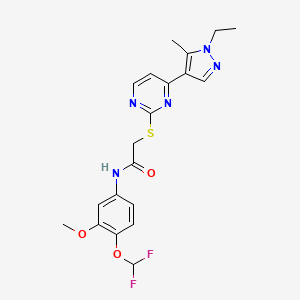 N~1~-[4-(DIFLUOROMETHOXY)-3-METHOXYPHENYL]-2-{[4-(1-ETHYL-5-METHYL-1H-PYRAZOL-4-YL)-2-PYRIMIDINYL]SULFANYL}ACETAMIDE