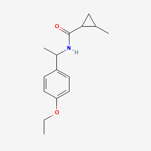 molecular formula C15H21NO2 B4814168 N-[1-(4-ethoxyphenyl)ethyl]-2-methylcyclopropanecarboxamide 