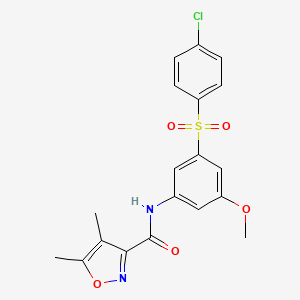 N-{3-[(4-chlorophenyl)sulfonyl]-5-methoxyphenyl}-4,5-dimethyl-3-isoxazolecarboxamide