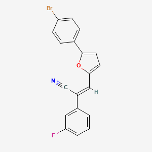 3-[5-(4-bromophenyl)-2-furyl]-2-(3-fluorophenyl)acrylonitrile