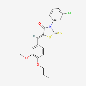 3-(3-chlorophenyl)-5-(3-methoxy-4-propoxybenzylidene)-2-thioxo-1,3-thiazolidin-4-one