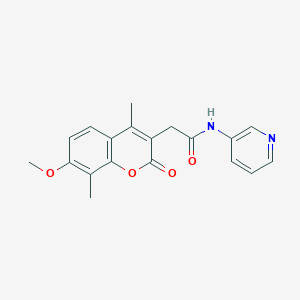 molecular formula C19H18N2O4 B4814220 2-(7-methoxy-4,8-dimethyl-2-oxo-2H-chromen-3-yl)-N-(pyridin-3-yl)acetamide 