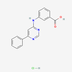 3-[(6-Phenylpyrimidin-4-yl)amino]benzoic acid;hydrochloride