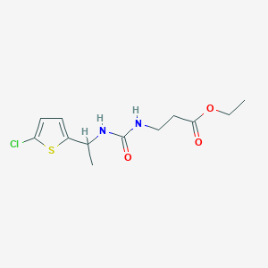 molecular formula C12H17ClN2O3S B4814235 ETHYL 3-[({[1-(5-CHLORO-2-THIENYL)ETHYL]AMINO}CARBONYL)AMINO]PROPANOATE 