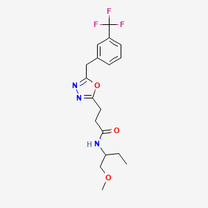 N-[1-(methoxymethyl)propyl]-3-{5-[3-(trifluoromethyl)benzyl]-1,3,4-oxadiazol-2-yl}propanamide