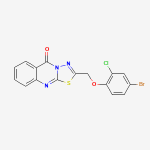 molecular formula C16H9BrClN3O2S B4814262 2-[(4-bromo-2-chlorophenoxy)methyl]-5H-[1,3,4]thiadiazolo[2,3-b]quinazolin-5-one 