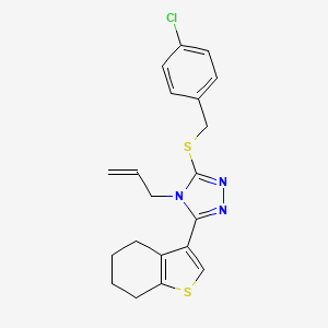 4-ALLYL-3-[(4-CHLOROBENZYL)SULFANYL]-5-(4,5,6,7-TETRAHYDRO-1-BENZOTHIOPHEN-3-YL)-4H-1,2,4-TRIAZOLE