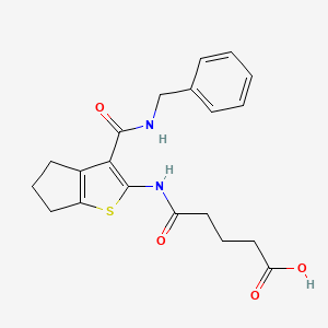 5-({3-[(benzylamino)carbonyl]-5,6-dihydro-4H-cyclopenta[b]thien-2-yl}amino)-5-oxopentanoic acid