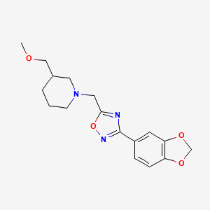 1-{[3-(1,3-benzodioxol-5-yl)-1,2,4-oxadiazol-5-yl]methyl}-3-(methoxymethyl)piperidine